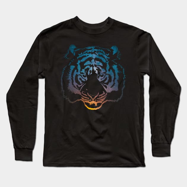 Space Tiger Long Sleeve T-Shirt by tyleraldridgedesign